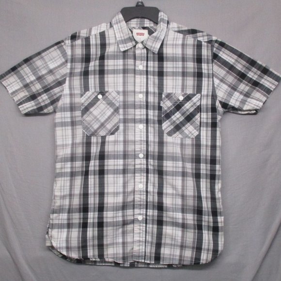 Levi's Other - Levi Strauss Madras Plaid Button Down T-Shirt Black & Gray Men Size | M